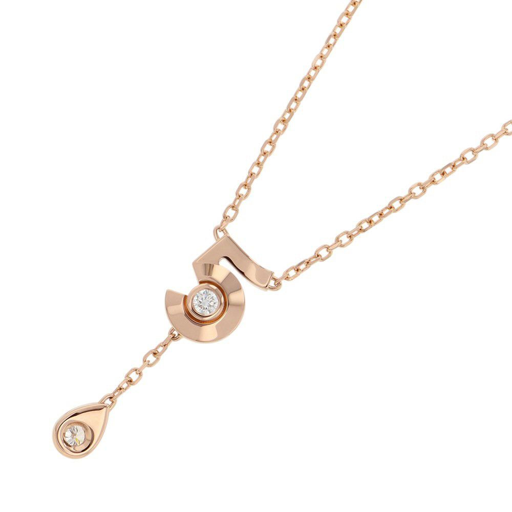シャネル ネックレス エクストレ ドゥ シャネル N°5 ネックレス ダイヤモンド 5P 計約0.16ct K18PGピンクゴールド J12429