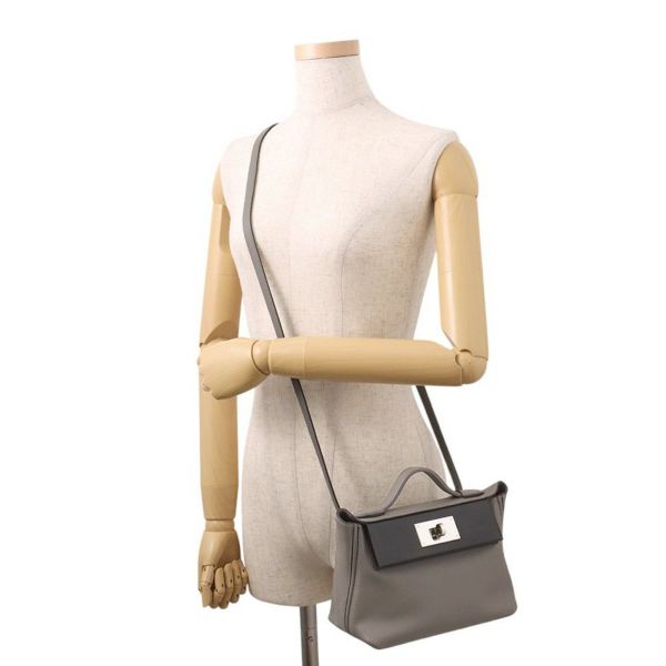 エルメス 24/24 サック ヴァンキャトル ミニ  グリメイヤー/ブラック/シルバー金具 エバーカラー/スイフト W刻印 2wayショルダー 黒