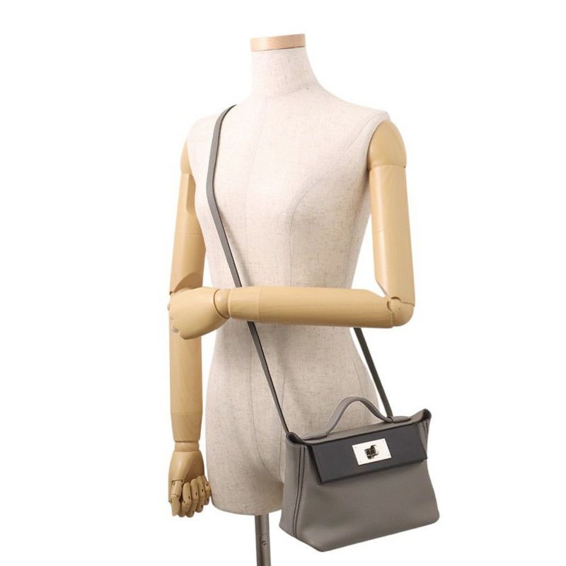 エルメス 24/24 サック ヴァンキャトル ミニ  グリメイヤー/ブラック/シルバー金具 エバーカラー/スイフト W刻印 2wayショルダー 黒