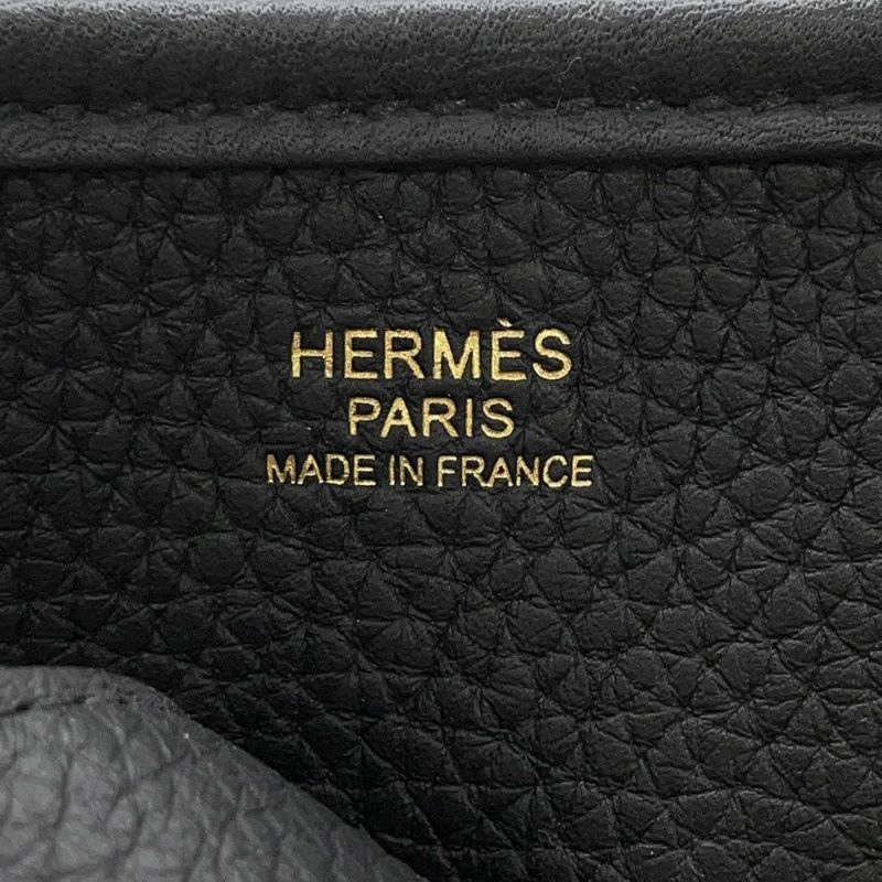 エルメス ショルダーバッグ エブリン3 PM  ブラック/ゴールド金具 トリヨンクレマンス W刻印 黒