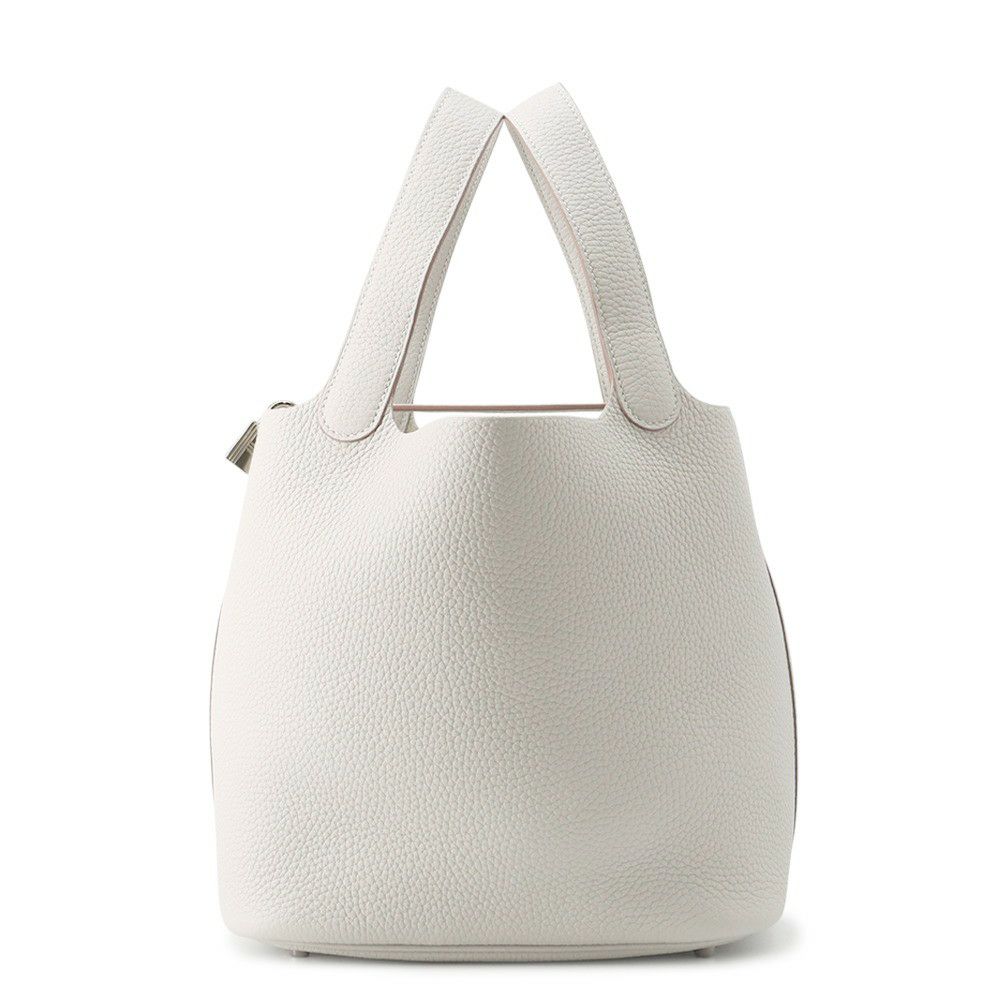 エルメス ハンドバッグ ピコタンロックMM ベトン/シルバー金具 トリヨンクレマンス U刻印