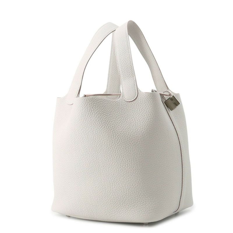 エルメス ハンドバッグ ピコタンロックMM ベトン/シルバー金具 トリヨンクレマンス U刻印