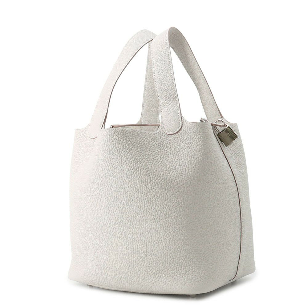 エルメス ハンドバッグ ピコタンロックMM ベトン/シルバー金具 トリヨンクレマンス U刻印