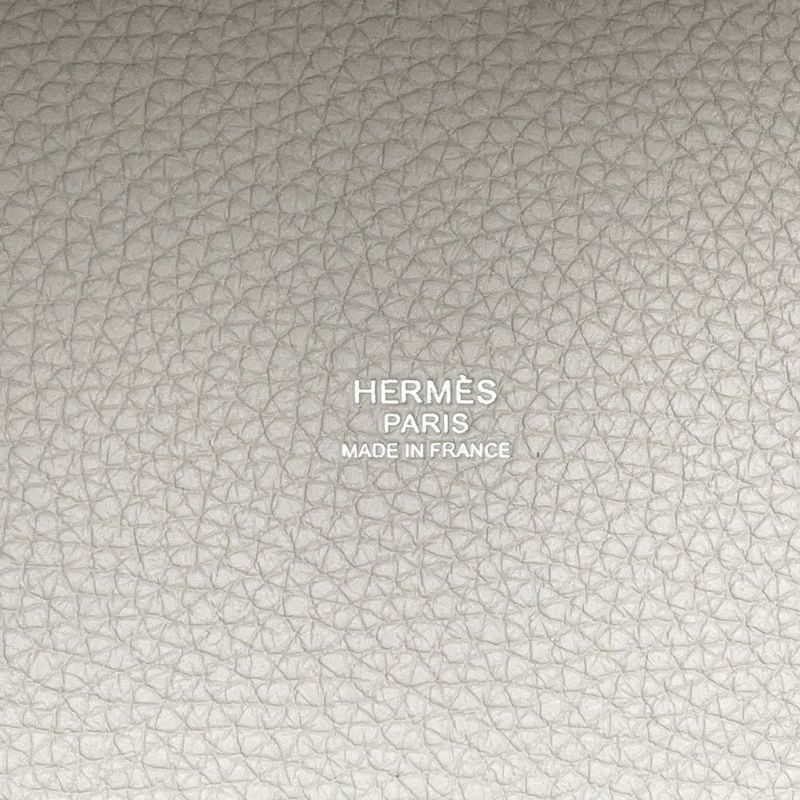 エルメス ハンドバッグ ピコタンロックMM ベトン/シルバー金具 トリヨンクレマンス U刻印