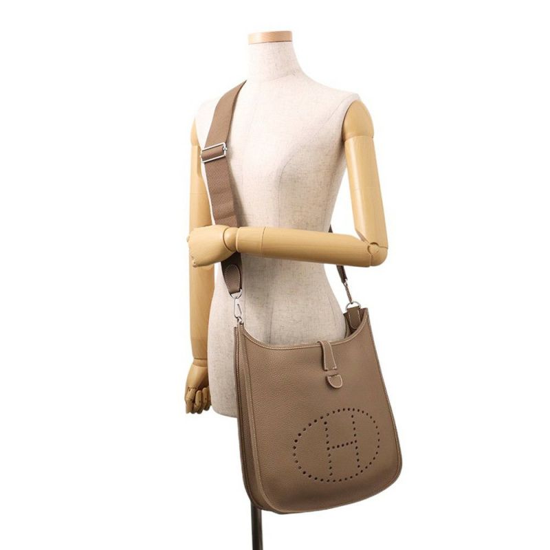 エルメス ショルダーバッグ エブリン3 GM エトゥープ/シルバー金具 トリヨンクレマンス K刻印