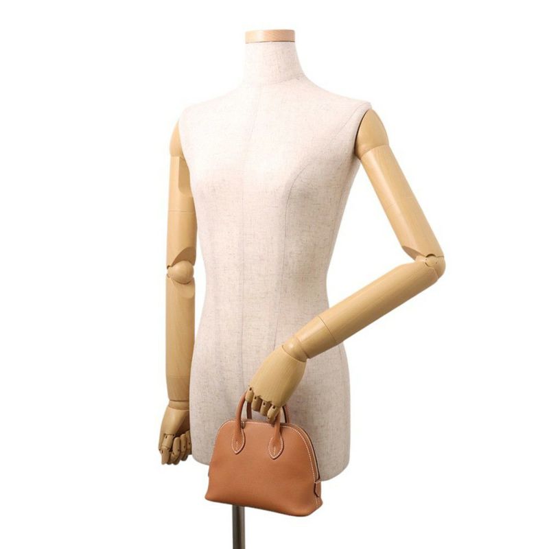 エルメス ボリード1923 ミニ ゴールド/シルバー金具 エバーカラー K刻印 HERMES 2wayショルダー