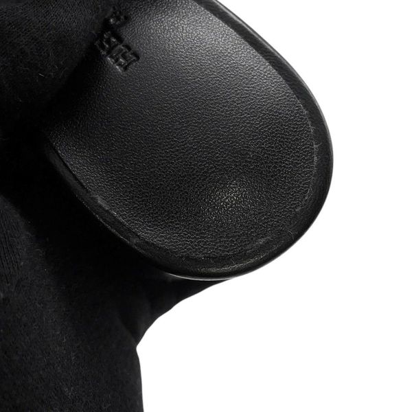 エルメス サンダル ギャビー レザー レディースサイズ37 HERMES 靴 ヒール 黒