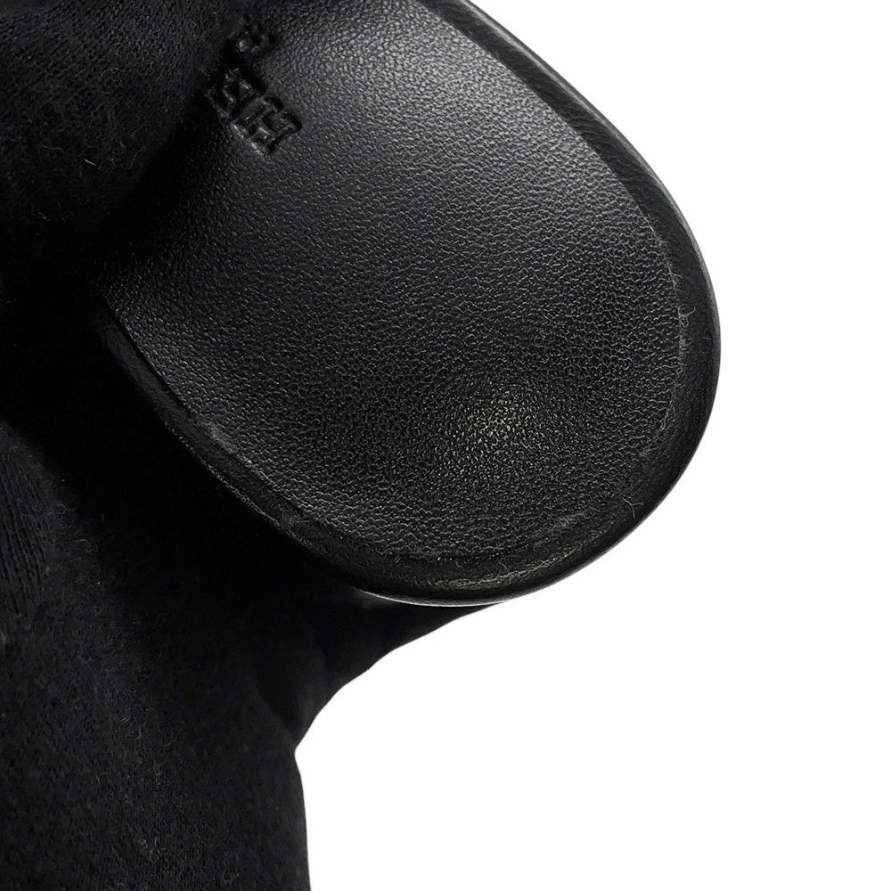 エルメス サンダル ギャビー レザー レディースサイズ37 HERMES 靴 ヒール 黒