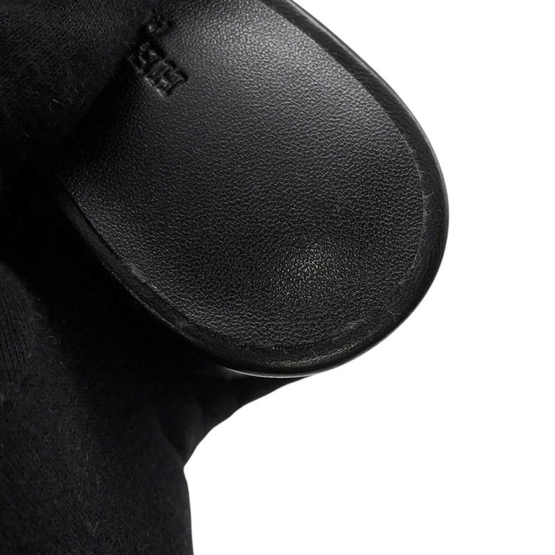 エルメス サンダル ギャビー レザー レディースサイズ37 HERMES 靴 ヒール 黒