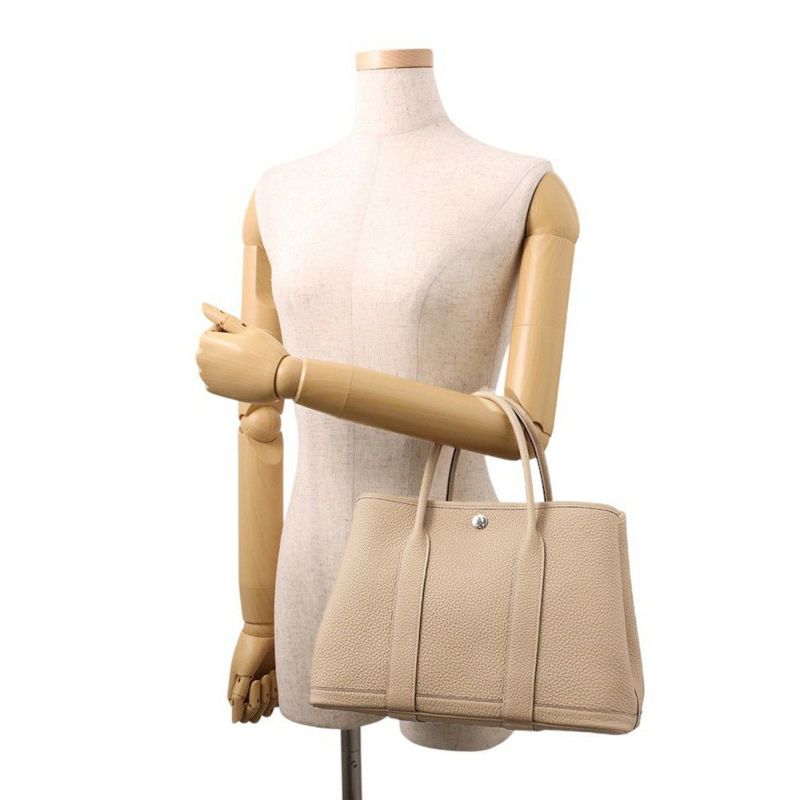 エルメス トートバッグ ガーデンパーティTPM トレンチ/シルバー金具 ネゴンダ K刻印