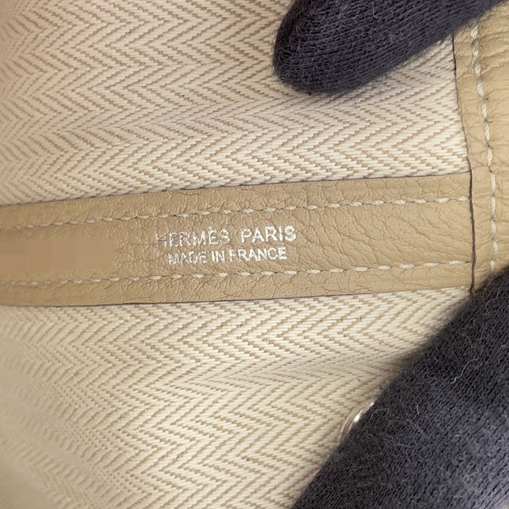 エルメス トートバッグ ガーデンパーティTPM トレンチ/シルバー金具 ネゴンダ K刻印