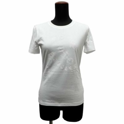エルメス Tシャツ ド・レ・ブックル コットン マイクロ レディースサイズ34 HERMES トップス 白
