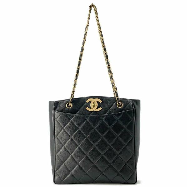 シャネル チェーンショルダーバッグ マトラッセ ココマーク キャビアスキン CHANEL トートバッグ 黒 安心保証 |  中古・新品ブランド販売ギャラリーレア公式通販