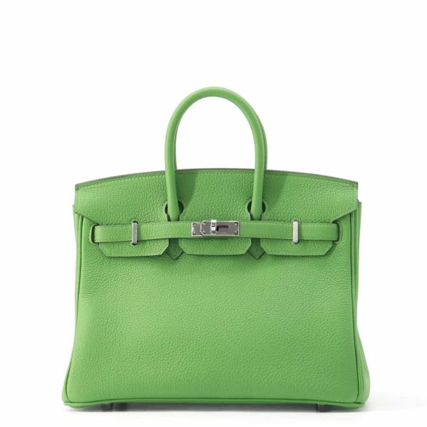 エルメス バーキン25 ヴェールユッカ/シルバー金具 トゴ W刻印 HERMES Birkin ハンドバッグ