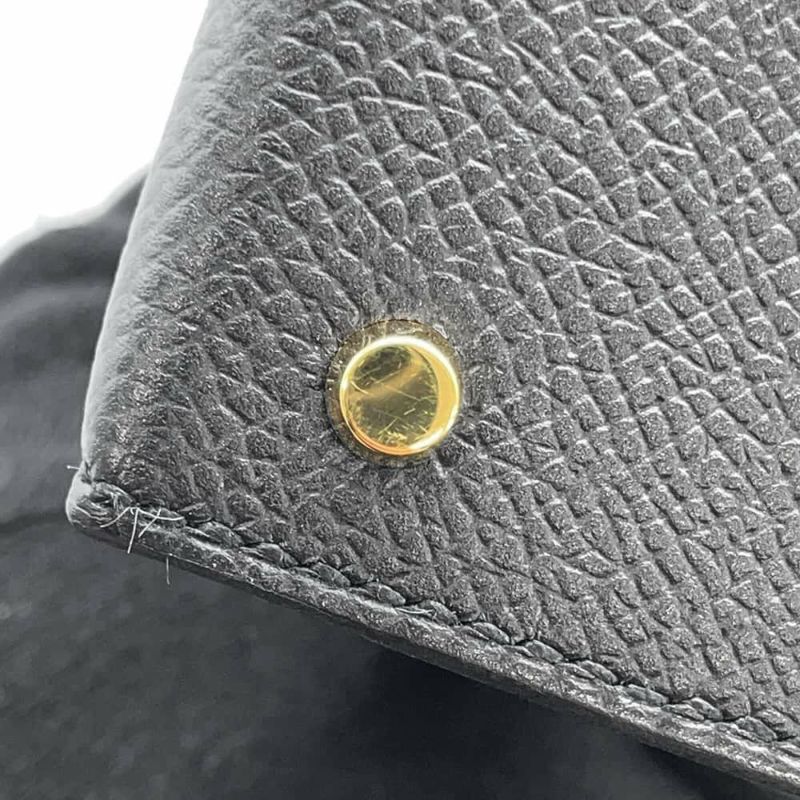 エルメス ハンドバッグ ミニケリードゥ 外縫い ブラック/ゴールド金具 エプソン X刻印 2wayショルダー 黒