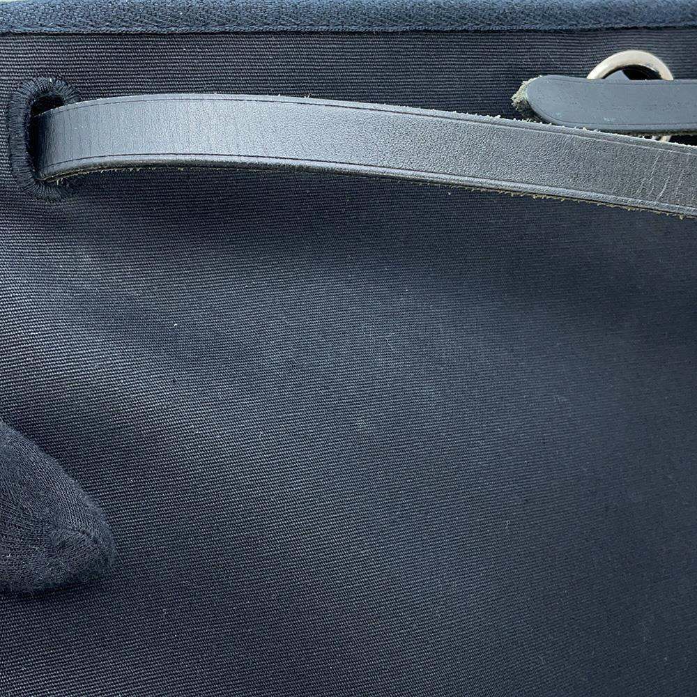 エルメス ショルダーバッグ エールバッグMM ブラック/シルバー金具 トワルオフィシェ/ボックスカーフ □C刻印 2way 黒