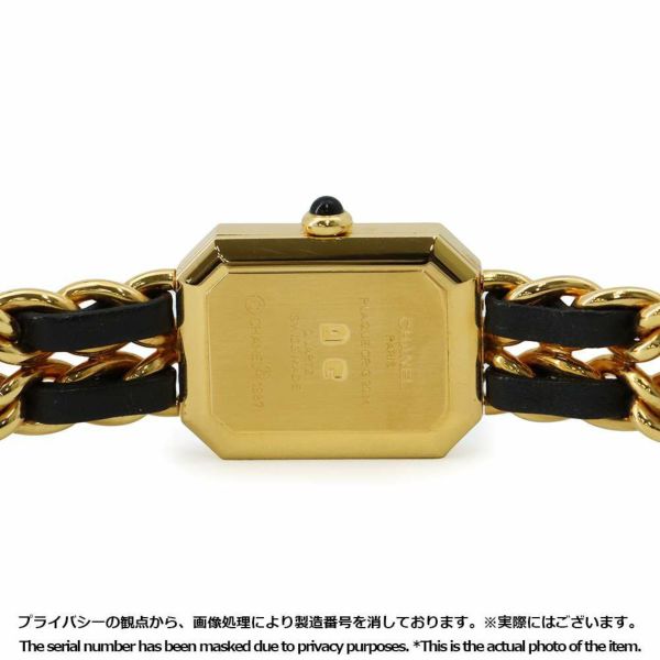 シャネル プルミエール S H0001 CHANEL 腕時計 レディース 黒文字盤