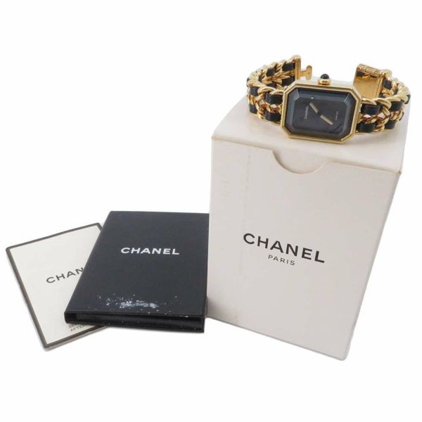 シャネル プルミエール S H0001 CHANEL 腕時計 レディース 黒文字盤