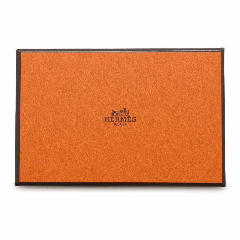 エルメス コインケース カルヴィ デュオ モーヴシルベストル/シルバー金具 シェブルミゾル U刻印 シェーブル