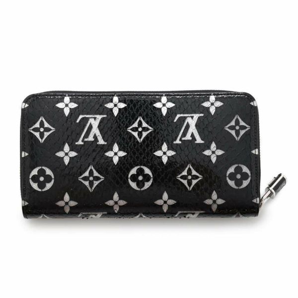 ルイヴィトン 長財布 モノグラム パイソン ジッピー・ウォレット N96955 LOUIS VUITTON 黒 ブラック