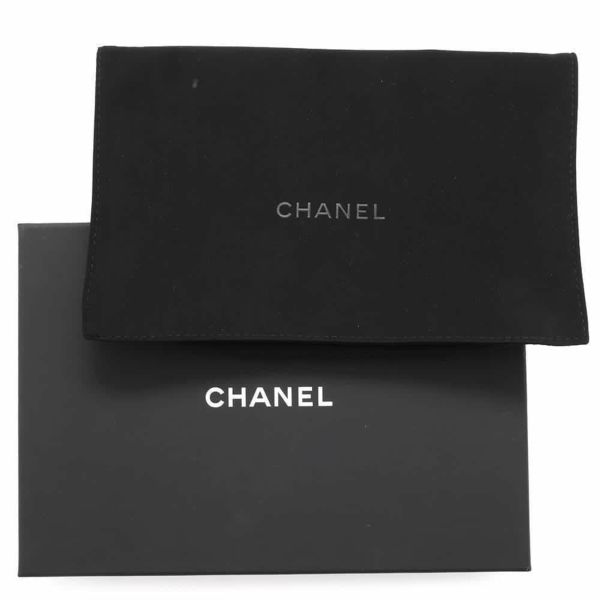 シャネル チェーンウォレット マトラッセ ココマーク キャビアスキン CHANEL 黒