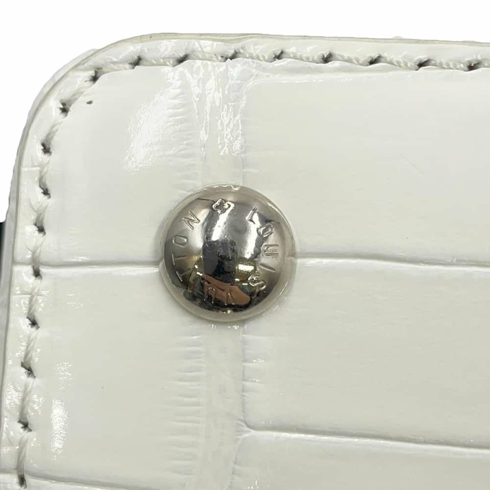 ルイヴィトン ハンドバッグ アリゲーター カプシーヌMINI N93701 LOUIS VUITTON 2wayショルダーバッグ 白 ホワイト