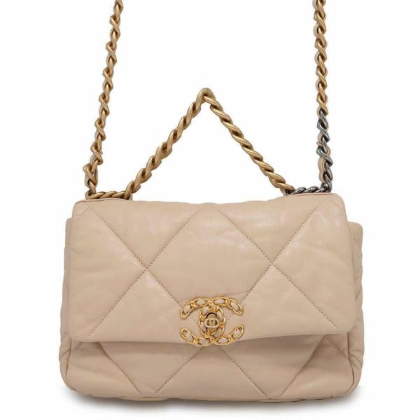 シャネル チェーンショルダーバッグ 19 フラップ ココマーク ラムスキン AS1160 CHANEL 2way