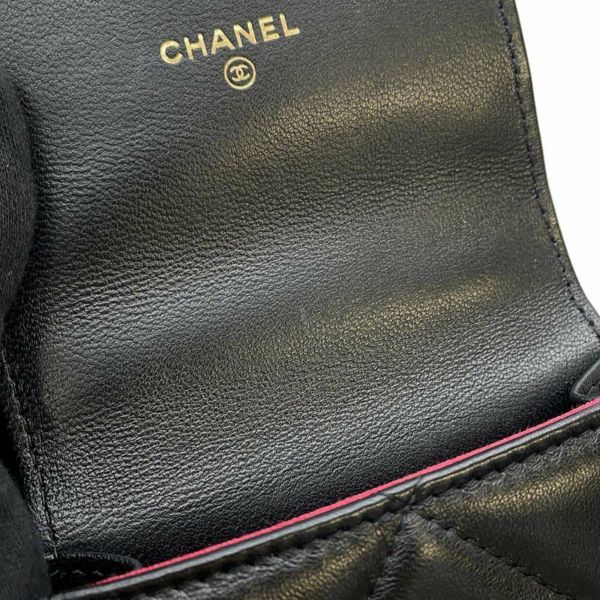 シャネル チェーンショルダーフォンケース シャネル19 ラムスキン AP1773 CHANEL バッグ 黒