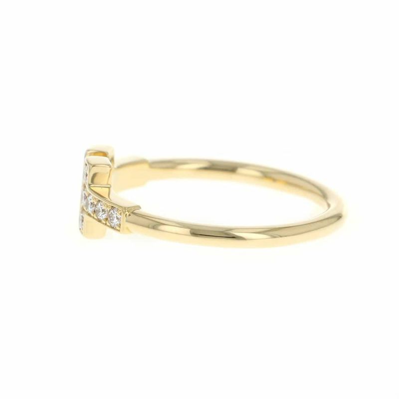 ティファニー リング Tワイヤー ダイヤモンド 計0.13ct K18YGイエローゴールド サイズ約9号 60147091 Tiffany&Co. 指輪