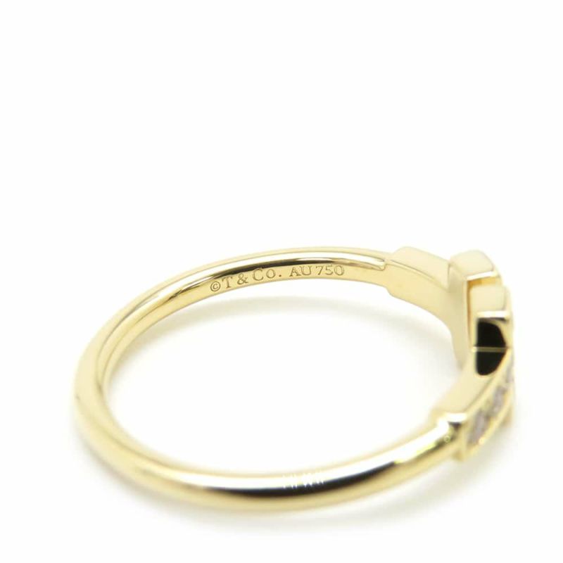 ティファニー リング Tワイヤー ダイヤモンド 計0.13ct K18YGイエローゴールド サイズ約9号 60147091 Tiffany&Co. 指輪