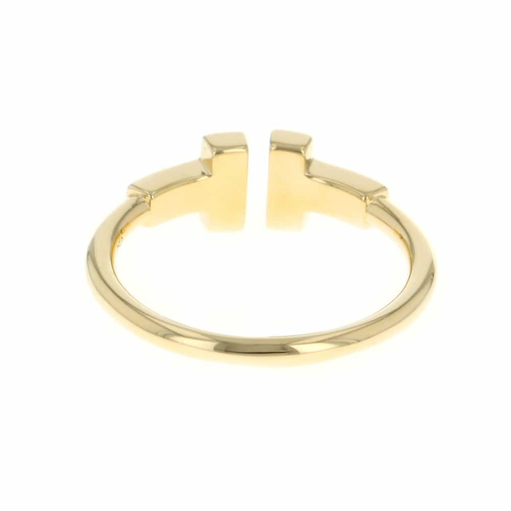 ティファニー リング Tワイヤー ダイヤモンド 計0.13ct K18YGイエローゴールド サイズ約10号 60147091 Tiffany&Co. 指輪