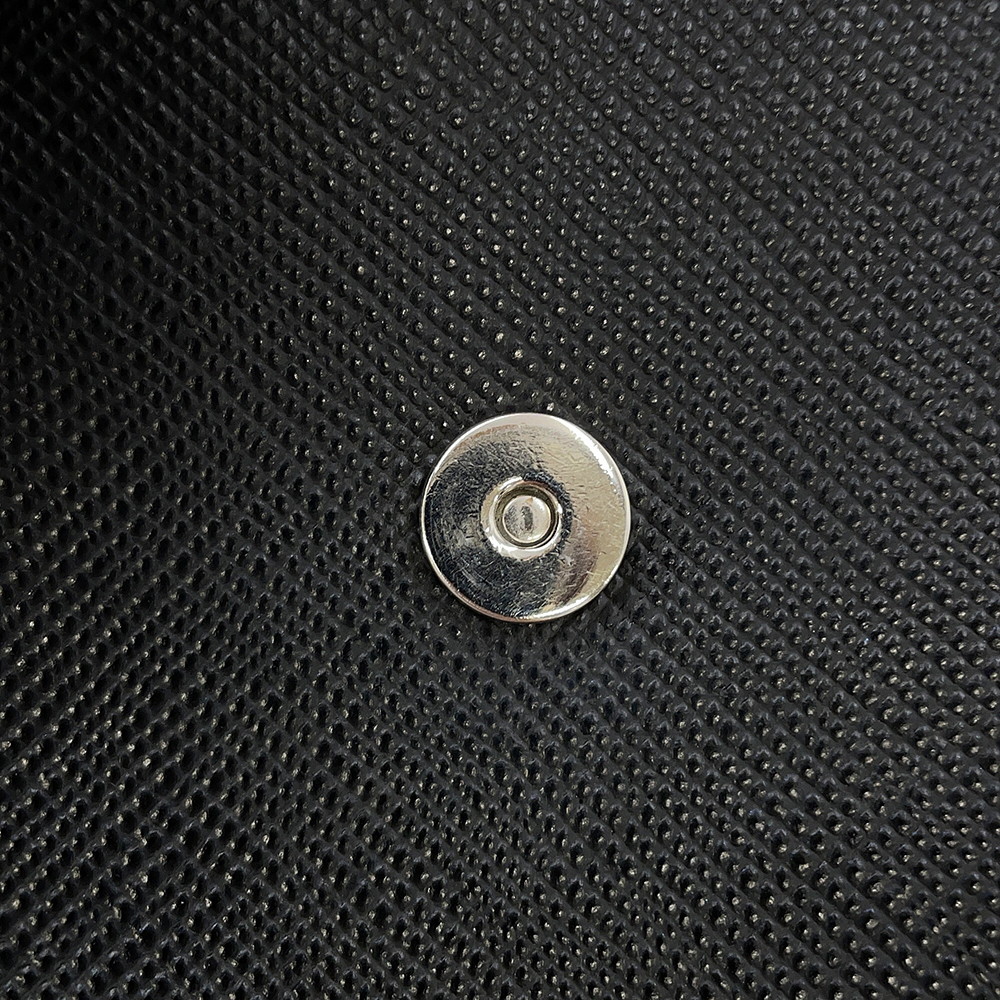 プラダ チェーンショルダーバッグ サフィアーノ ロゴ レザー 1BD127 PRADA 黒