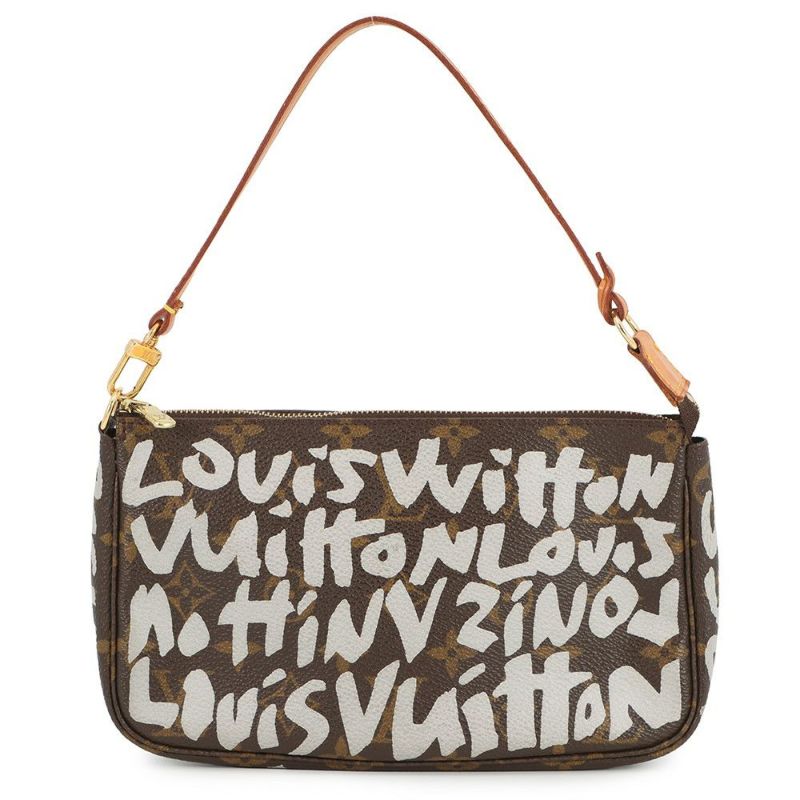 ルイヴィトン ハンドバッグ モノグラム・グラフィティ ポシェット・アクセソワール M92192 ヴィトン ポーチ 白