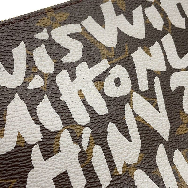 ルイヴィトン ハンドバッグ モノグラム・グラフィティ ポシェット・アクセソワール M92192 ヴィトン ポーチ 白