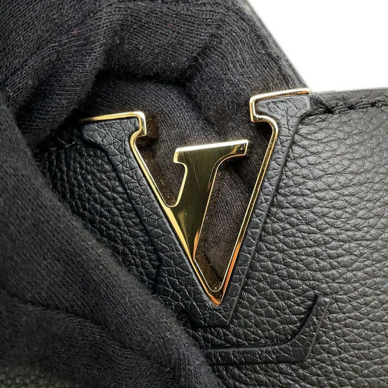 ルイヴィトン ハンドバッグ カーフレザー カプシーヌ スープルMM M14370 LOUIS VUITTON 2way ブラック 黒