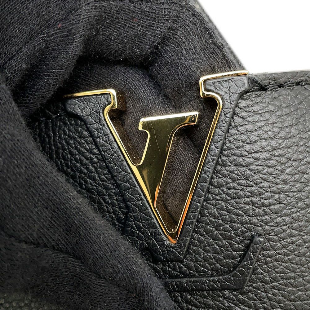 ルイヴィトン ハンドバッグ カーフレザー カプシーヌ スープルMM M14370 LOUIS VUITTON 2way ブラック 黒
