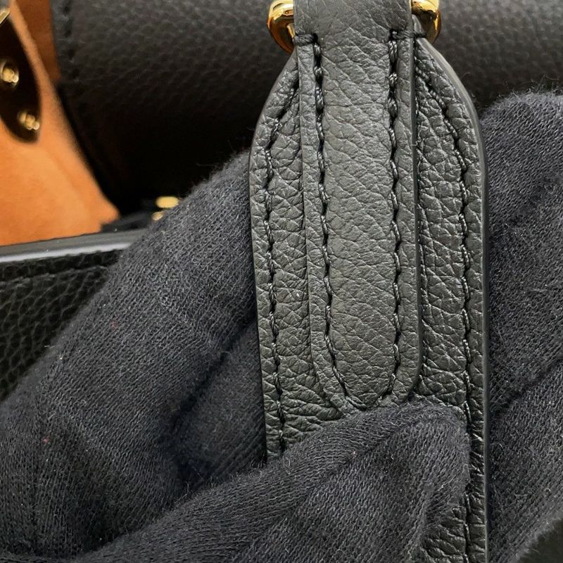 ルイヴィトン ハンドバッグ カーフレザー カプシーヌ スープルMM M14370 LOUIS VUITTON 2way ブラック 黒