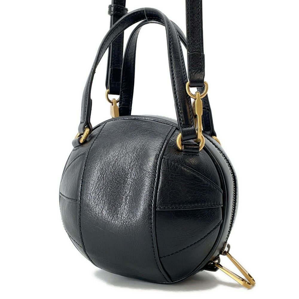 グッチ ハンドバッグ GGロゴ バスケットボール シェイプ レザー 547855 GUCCI 2wayショルダーバッグ 黒