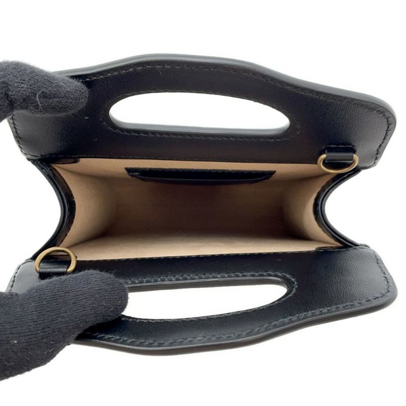 グッチ ショルダーバッグ GGマーモント ミニトップハンドルバッグ レザー 846312 GUCCI バッグ 黒