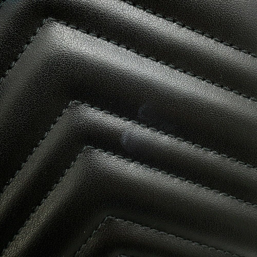 グッチ ショルダーバッグ GGマーモント ミニトップハンドルバッグ レザー 846312 GUCCI バッグ 黒