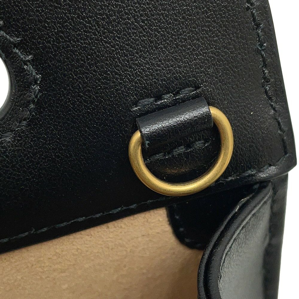 グッチ ショルダーバッグ GGマーモント ミニトップハンドルバッグ レザー 846312 GUCCI バッグ 黒