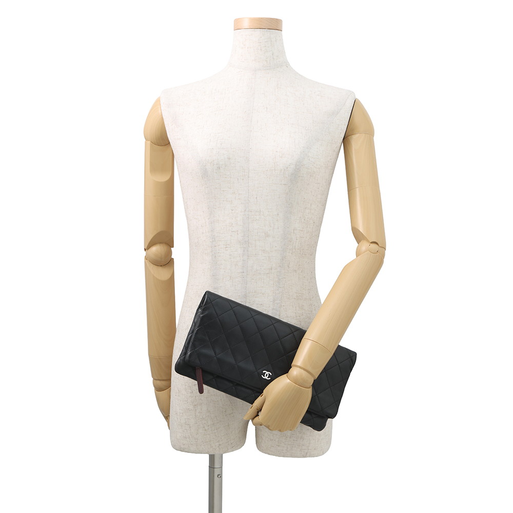 シャネル クラッチバッグ マトラッセ ココマーク マトラッセ A69391 CHANEL バッグ 黒