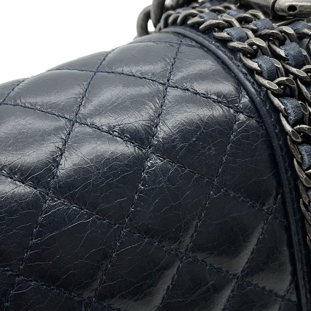 シャネル チェーンショルダーバッグ ボーイシャネル スモール マトラッセ ココマーク A67085 CHANEL