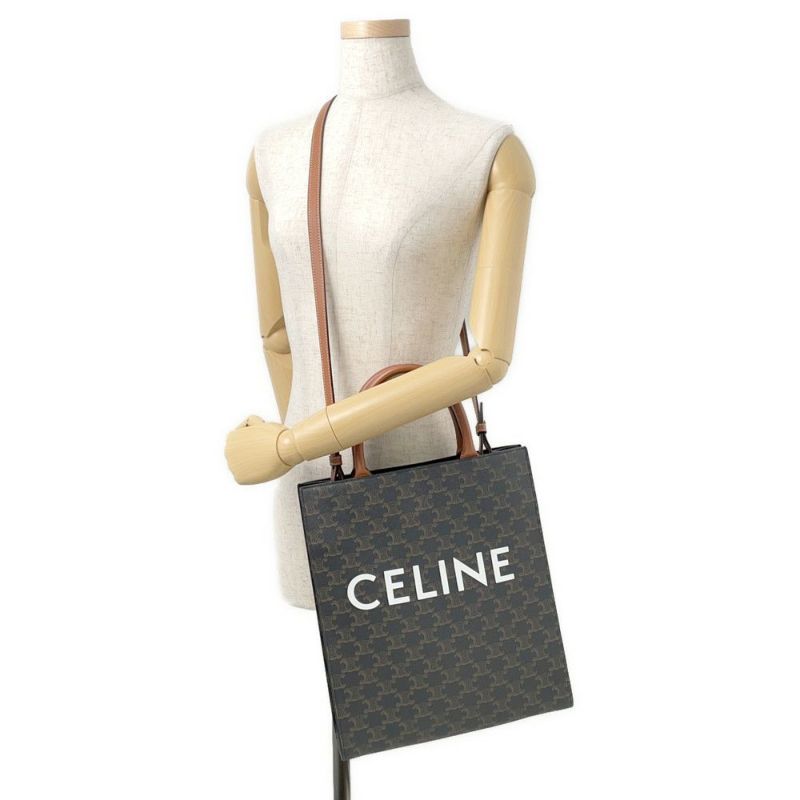 セリーヌ トートバッグ スモール バーティカル カバ トリオンフ PVC 191542 CELINE 2way