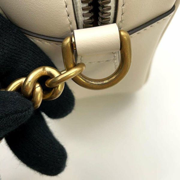 グッチ ショルダーバッグ GGマーモント キルティング スモール 447632 GUCCI バッグ チェーンショルダー 白