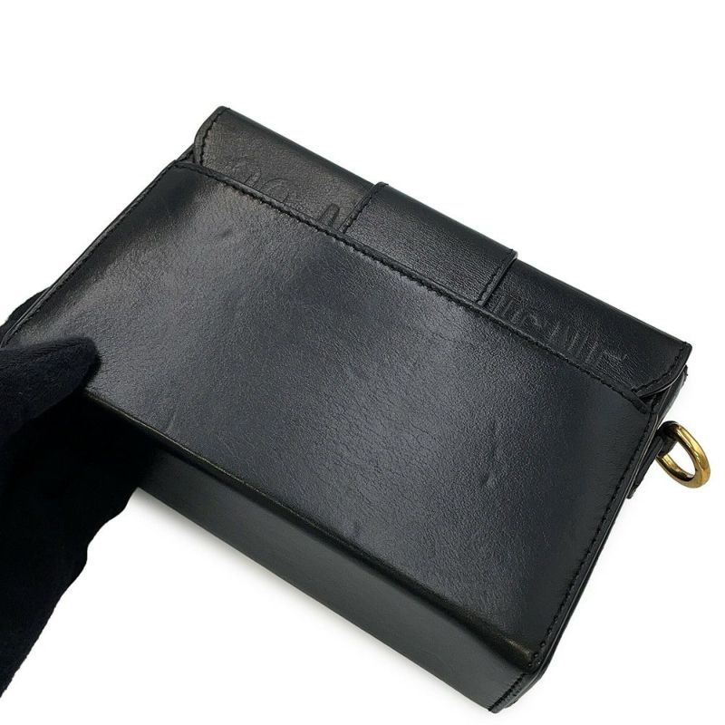 クリスチャン・ディオール ショルダーバッグ 30 Montaigne モンテーニュ レザー Christian Dior 黒