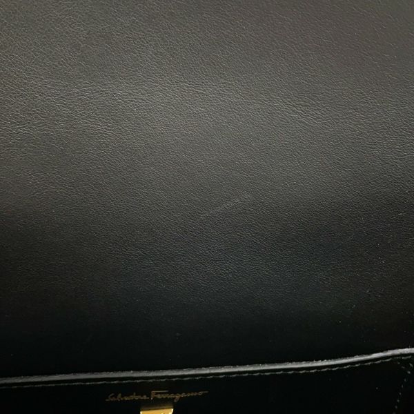 サルヴァトーレ・フェラガモ リュック ガンチーニ レザー Ferragamo 黒 バックパック バッグ