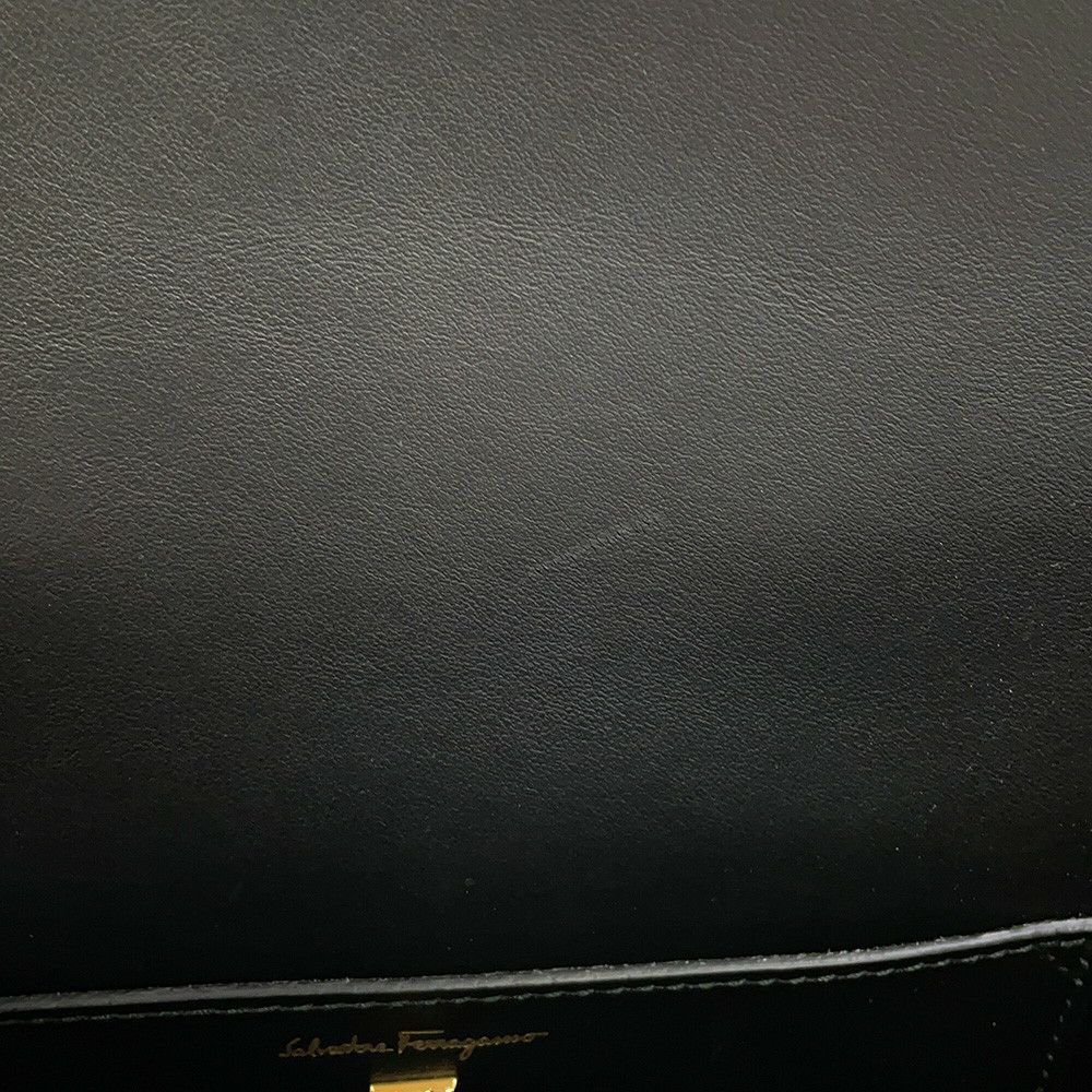 サルヴァトーレ・フェラガモ リュック ガンチーニ レザー Ferragamo 黒 バックパック バッグ