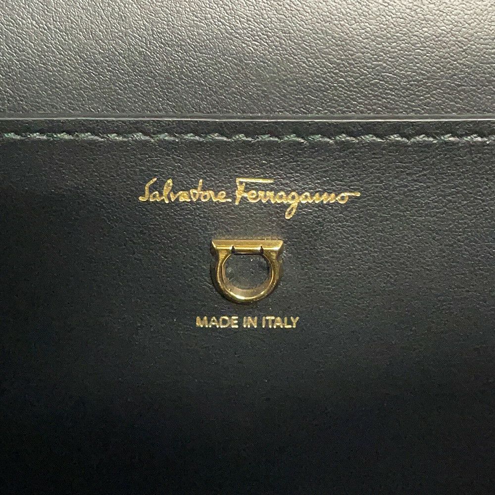サルヴァトーレ・フェラガモ リュック ガンチーニ レザー Ferragamo 黒 バックパック バッグ