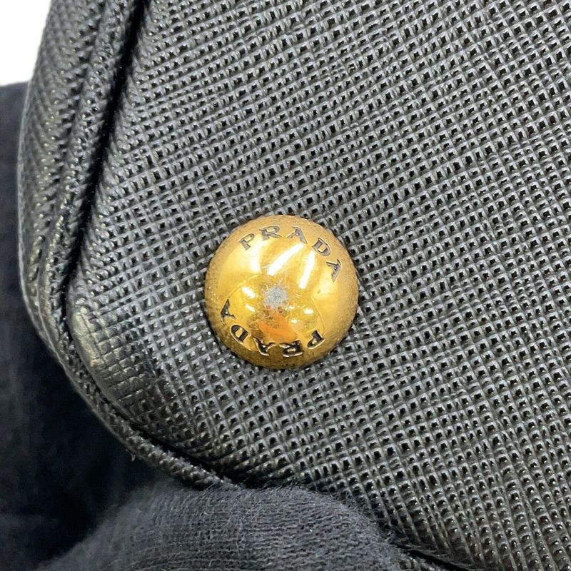 プラダ ハンドバッグ ガレリア スモール スタッズ サフィアーノレザー 1BA896 PRADA 2way 黒